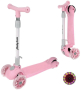 Детский складной трехколесный самокат Moby Kids для девочек, регулировка руля, колеса PU со светом