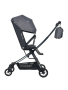 Складная многофункциональная прогулочная коляска ТМ "QPLAY" Qbook 360° графит