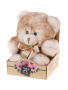 Мишка Пушистик 14см., инд. кор., беж., дисплей