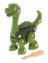 Игрушка изображающая динозавра, отвертка, пакет
