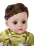 Кукла мягконабивная 35см озвученная в зеленом платье, эл.пит. AG13х3шт. вх. в компл.