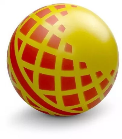 Мяч детский, 15 см, окраш. по трафарету, в ассорт.