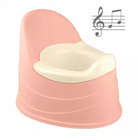 Горшок детский музыкальный светло-розовый